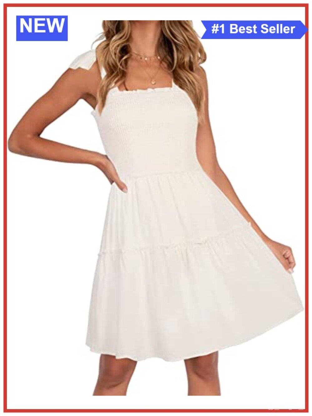 Sleeveless Square Neck A-Line Swing Mini Dress